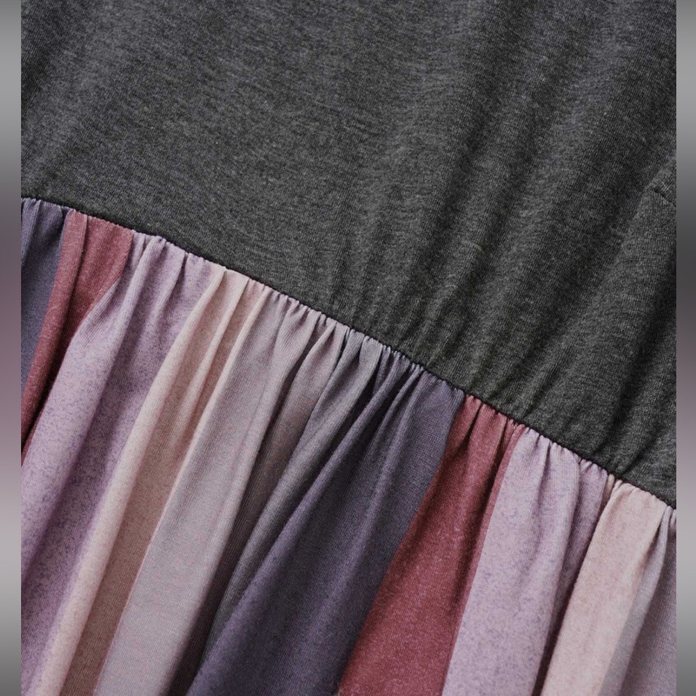 Bloomchic Solid Patchwork Pocket Striped Flutter … - image 8